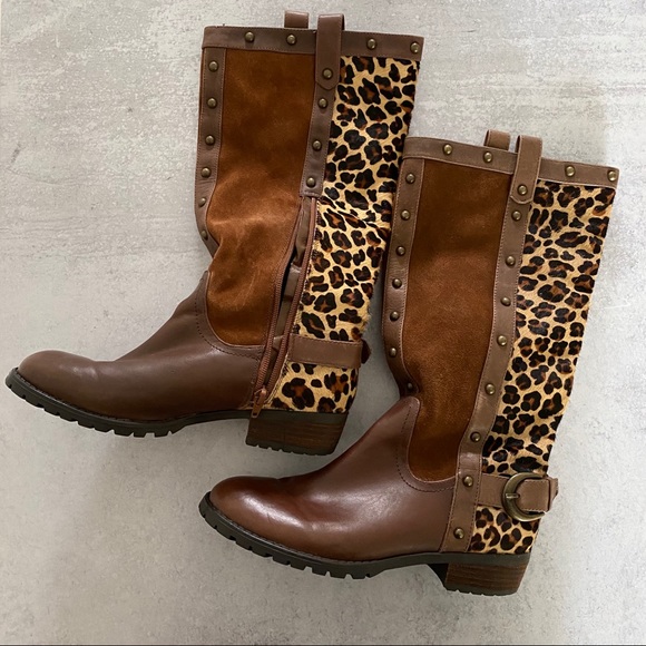Steve Madden Denmar Cheetah Hair Tall Boots (8.5) - Picture 7 of 8